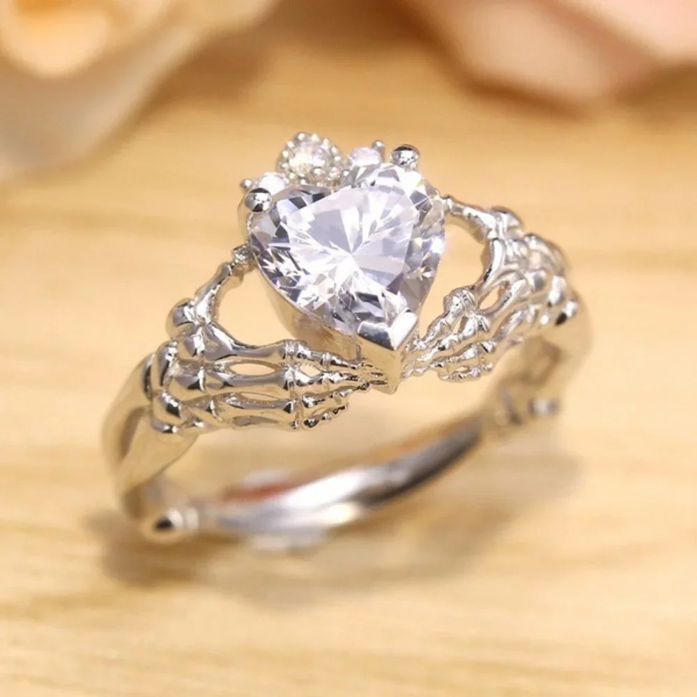 💞Hollow Heart Romantic Beautiful Silver Plated Heart RiUNVN12208 - Picture 3 of 7